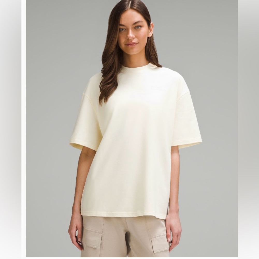 Brushed heavyweight cotton t shirt crewneck size: xs